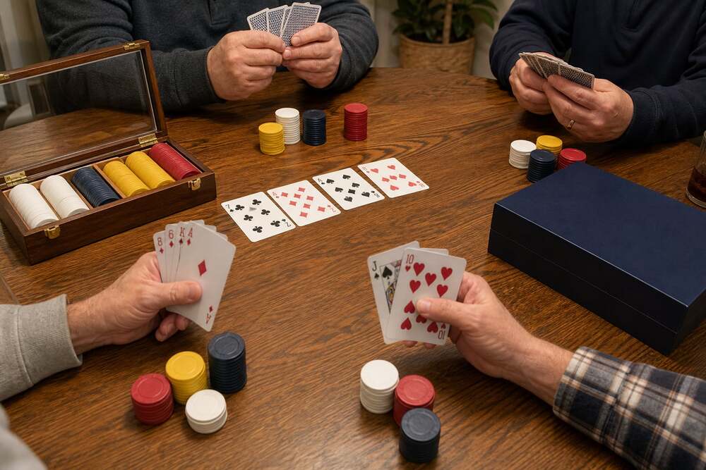 Game Gallery 12 Classic Games in Wooden Storage House